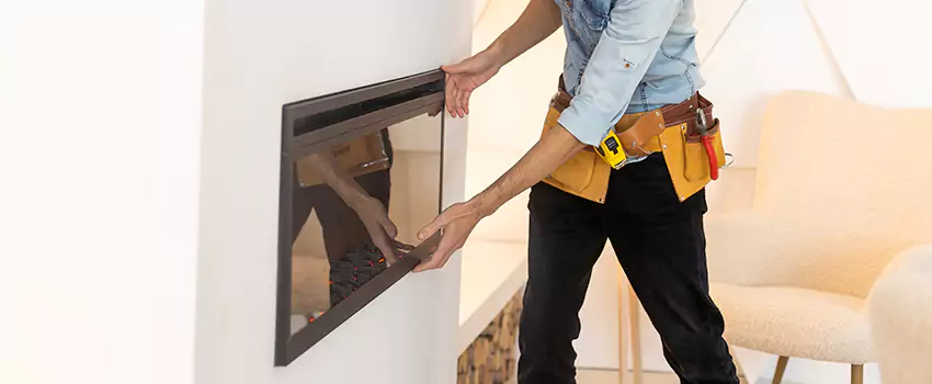 Metal Fireplace Installation in Parkland, Florida