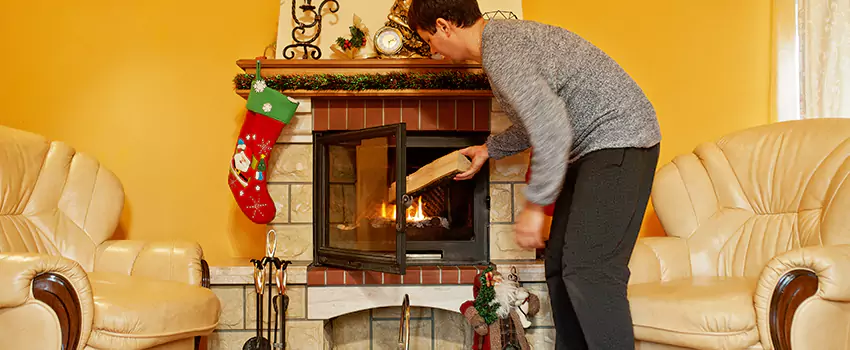 Rusted Metal Fireplace Restoration in Parkland, Florida